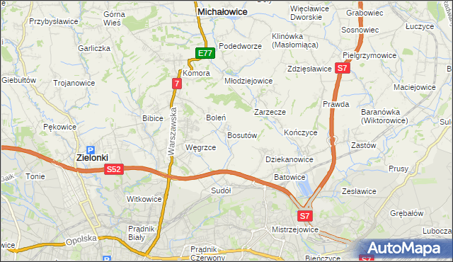 mapa Bosutów, Bosutów na mapie Targeo