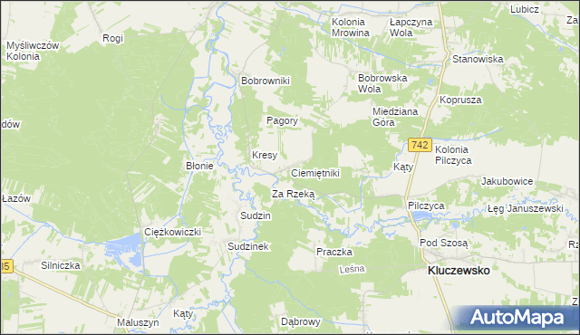 mapa Ciemiętniki, Ciemiętniki na mapie Targeo