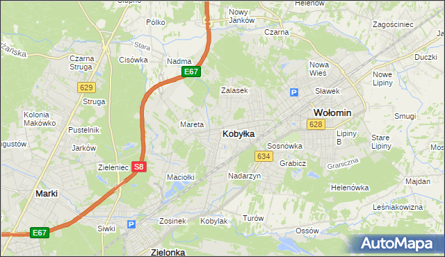 mapa Kobyłka, Kobyłka na mapie Targeo