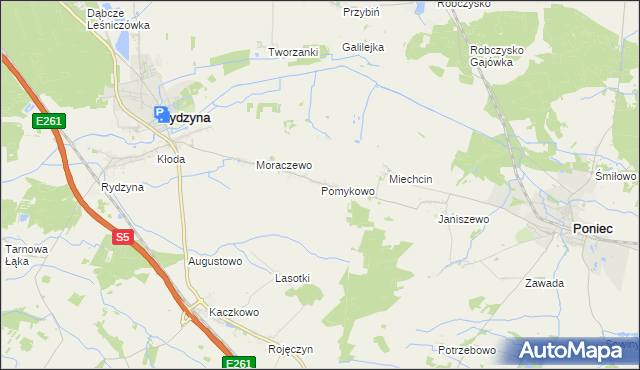 mapa Pomykowo, Pomykowo na mapie Targeo