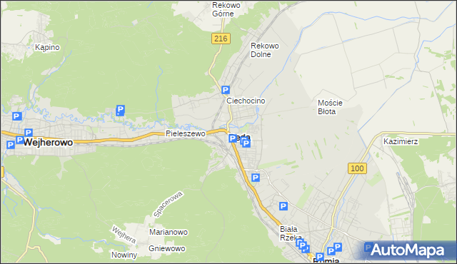 mapa Reda, Reda na mapie Targeo