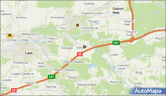 mapa Barycz gmina Dobroń, Barycz gmina Dobroń na mapie Targeo