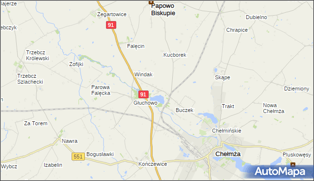 mapa Bielczyny, Bielczyny na mapie Targeo