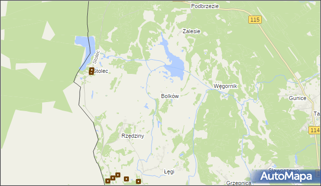 mapa Bolków gmina Dobra (Szczecińska), Bolków gmina Dobra (Szczecińska) na mapie Targeo