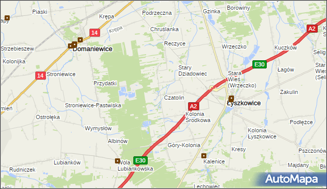 mapa Czatolin, Czatolin na mapie Targeo