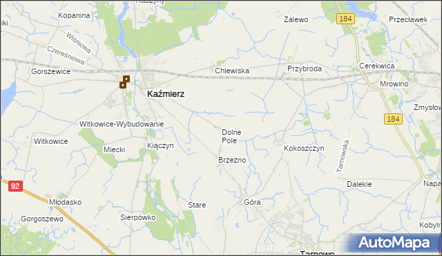 mapa Dolne Pole gmina Kaźmierz, Dolne Pole gmina Kaźmierz na mapie Targeo