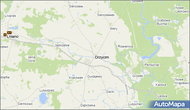 mapa Drzycim, Drzycim na mapie Targeo