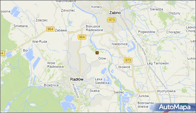 mapa Glów, Glów na mapie Targeo