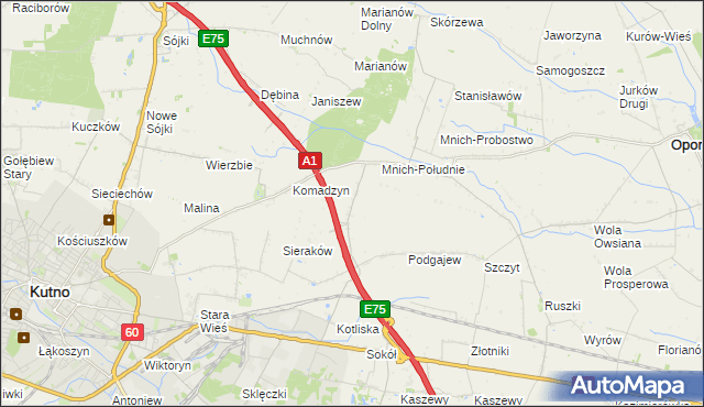 mapa Grotowice gmina Oporów, Grotowice gmina Oporów na mapie Targeo