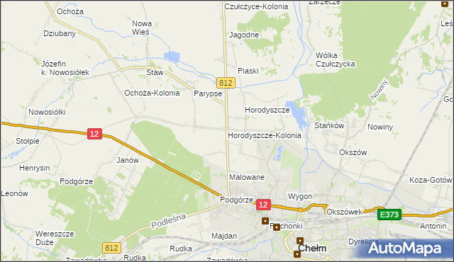 mapa Horodyszcze-Kolonia, Horodyszcze-Kolonia na mapie Targeo