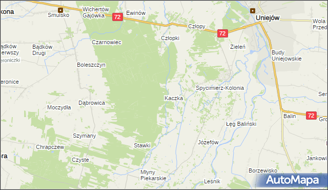 mapa Kaczka gmina Dobra, Kaczka gmina Dobra na mapie Targeo