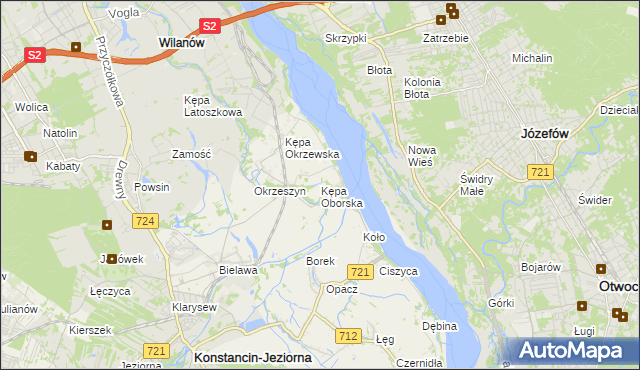 mapa Kępa Oborska, Kępa Oborska na mapie Targeo