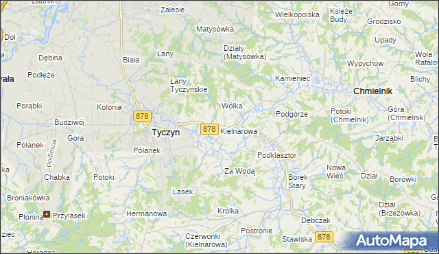 mapa Kielnarowa, Kielnarowa na mapie Targeo