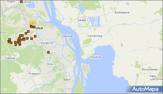 mapa Kolonia Kamieniska, Kolonia Kamieniska na mapie Targeo