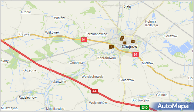 mapa Konradówka, Konradówka na mapie Targeo