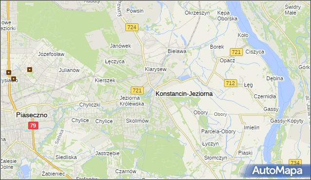 mapa Konstancin-Jeziorna, Konstancin-Jeziorna na mapie Targeo