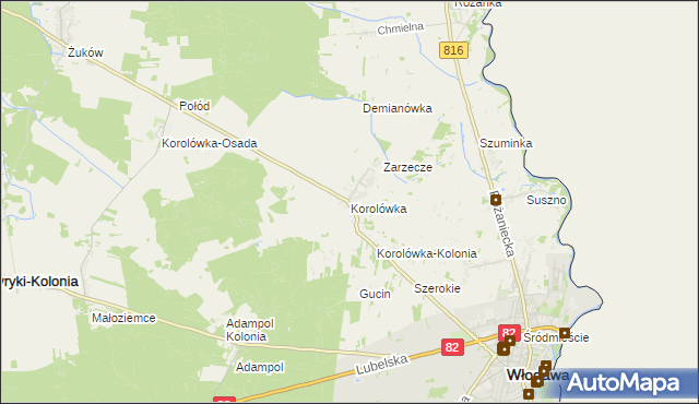 mapa Korolówka, Korolówka na mapie Targeo