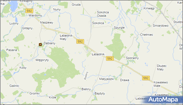 mapa Łabędnik, Łabędnik na mapie Targeo