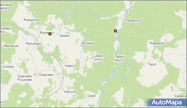 mapa Łówcz Górny, Łówcz Górny na mapie Targeo