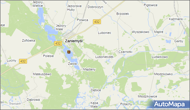 mapa Lubonieczek, Lubonieczek na mapie Targeo