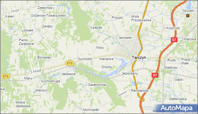 mapa Marianka gmina Tarczyn, Marianka gmina Tarczyn na mapie Targeo