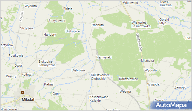 mapa Namysłaki, Namysłaki na mapie Targeo