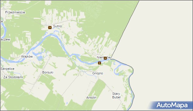 mapa Niemirów gmina Mielnik, Niemirów gmina Mielnik na mapie Targeo