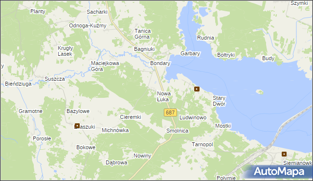 mapa Nowa Łuka, Nowa Łuka na mapie Targeo