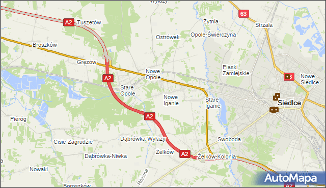 mapa Nowe Iganie, Nowe Iganie na mapie Targeo