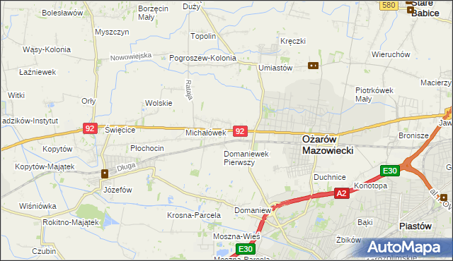 mapa Ołtarzew, Ołtarzew na mapie Targeo