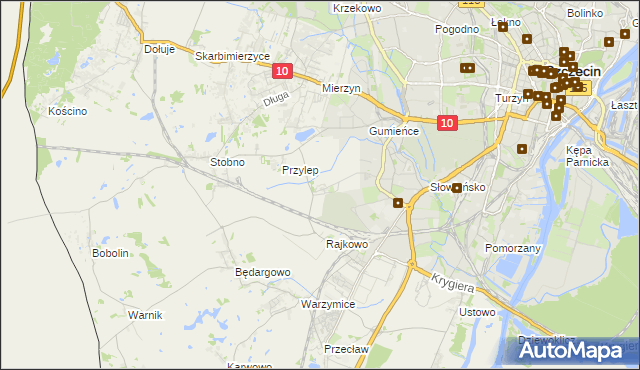 mapa Ostoja gmina Kołbaskowo, Ostoja gmina Kołbaskowo na mapie Targeo
