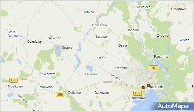 mapa Ożar, Ożar na mapie Targeo