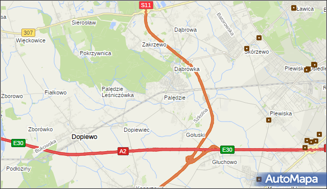 mapa Palędzie, Palędzie na mapie Targeo