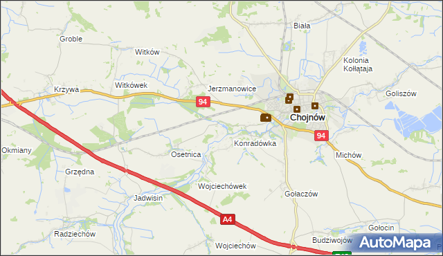 mapa Piotrowice gmina Chojnów, Piotrowice gmina Chojnów na mapie Targeo