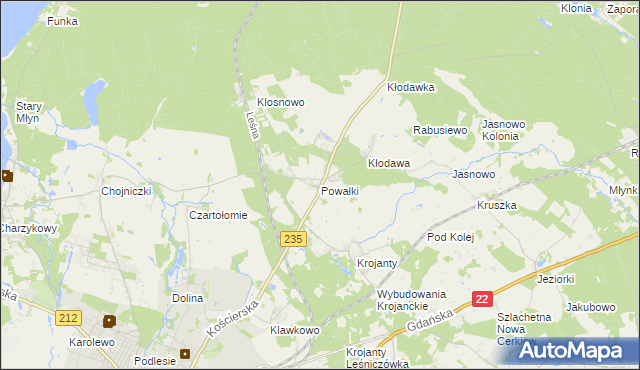 mapa Powałki, Powałki na mapie Targeo