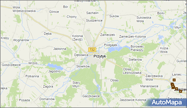 mapa Przytyk, Przytyk na mapie Targeo