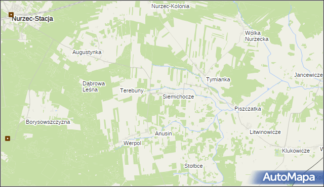 mapa Siemichocze, Siemichocze na mapie Targeo