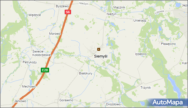 mapa Siemyśl, Siemyśl na mapie Targeo