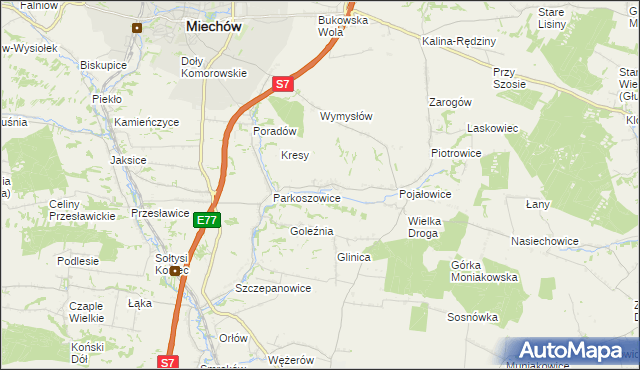 mapa Sławice Szlacheckie, Sławice Szlacheckie na mapie Targeo