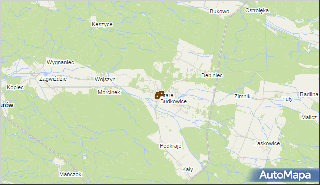 mapa Stare Budkowice, Stare Budkowice na mapie Targeo