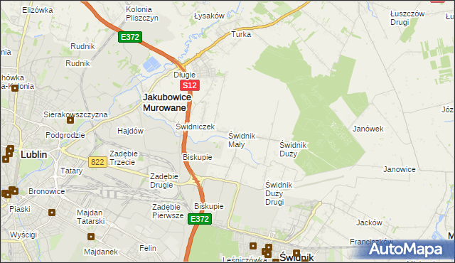 mapa Świdnik Mały, Świdnik Mały na mapie Targeo