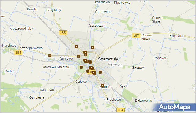 mapa Szamotuły, Szamotuły na mapie Targeo