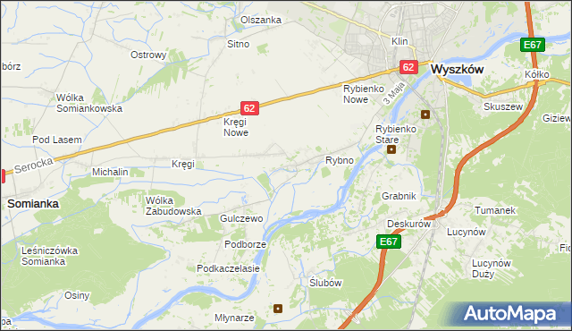 mapa Tulewo Górne, Tulewo Górne na mapie Targeo