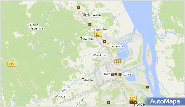 mapa Wieńkowo, Wieńkowo na mapie Targeo