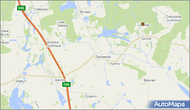 mapa Żelisławiec, Żelisławiec na mapie Targeo