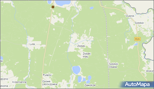mapa Żłobek gmina Włodawa, Żłobek gmina Włodawa na mapie Targeo