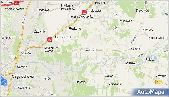 mapa Jaskrów, Jaskrów na mapie Targeo