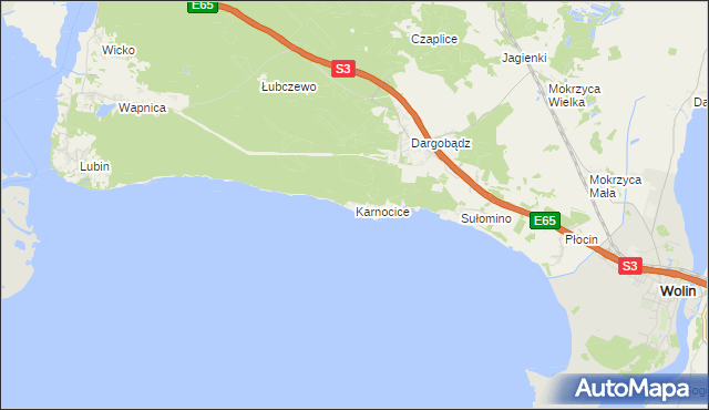 mapa Karnocice, Karnocice na mapie Targeo