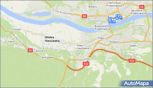 mapa Mała Nieszawka, Mała Nieszawka na mapie Targeo