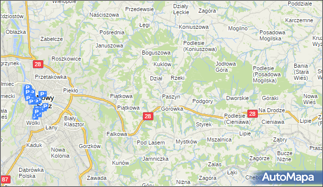 mapa Paszyn, Paszyn na mapie Targeo